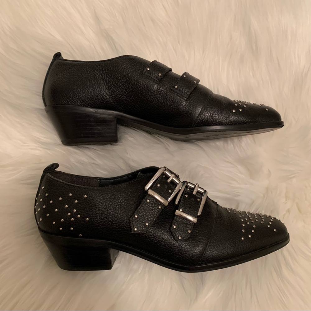 Rebecca Minkoff Studded Leather Black Booties 7.5 - Picture 7 of 14